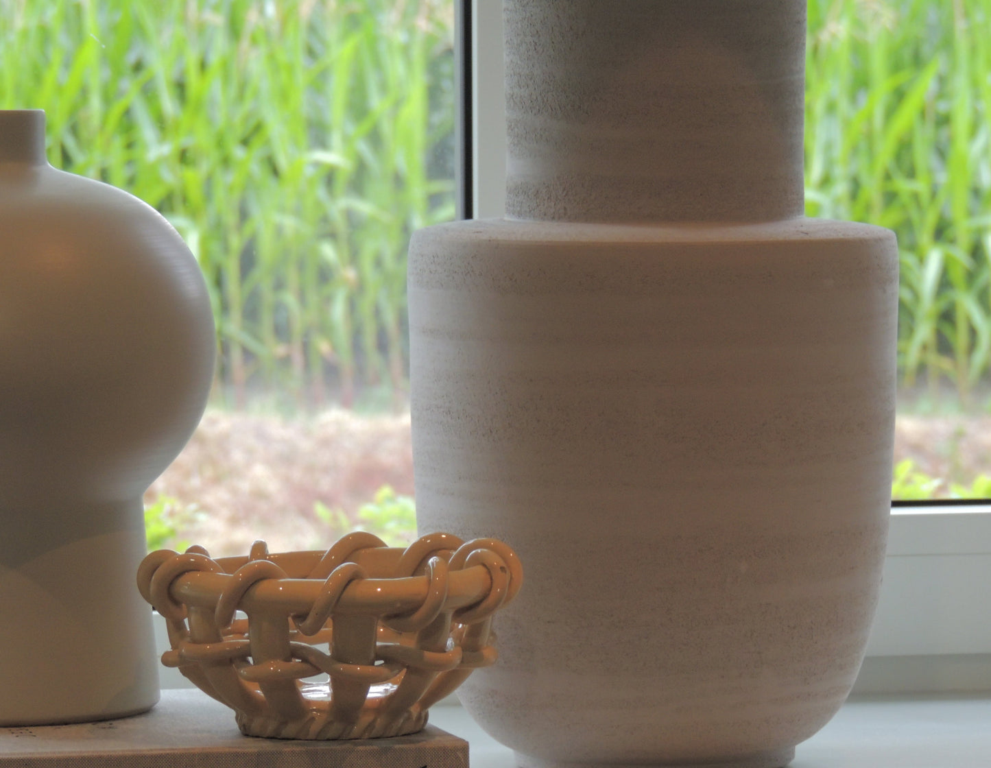 Jerome Massier mid century modern pottery basket
