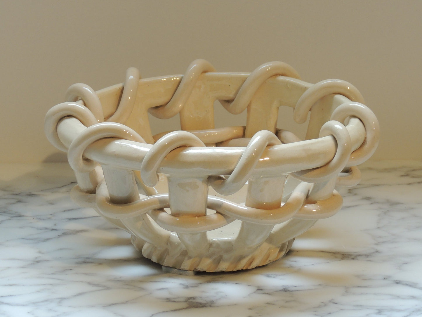 Jerome Massier mid century modern pottery basket