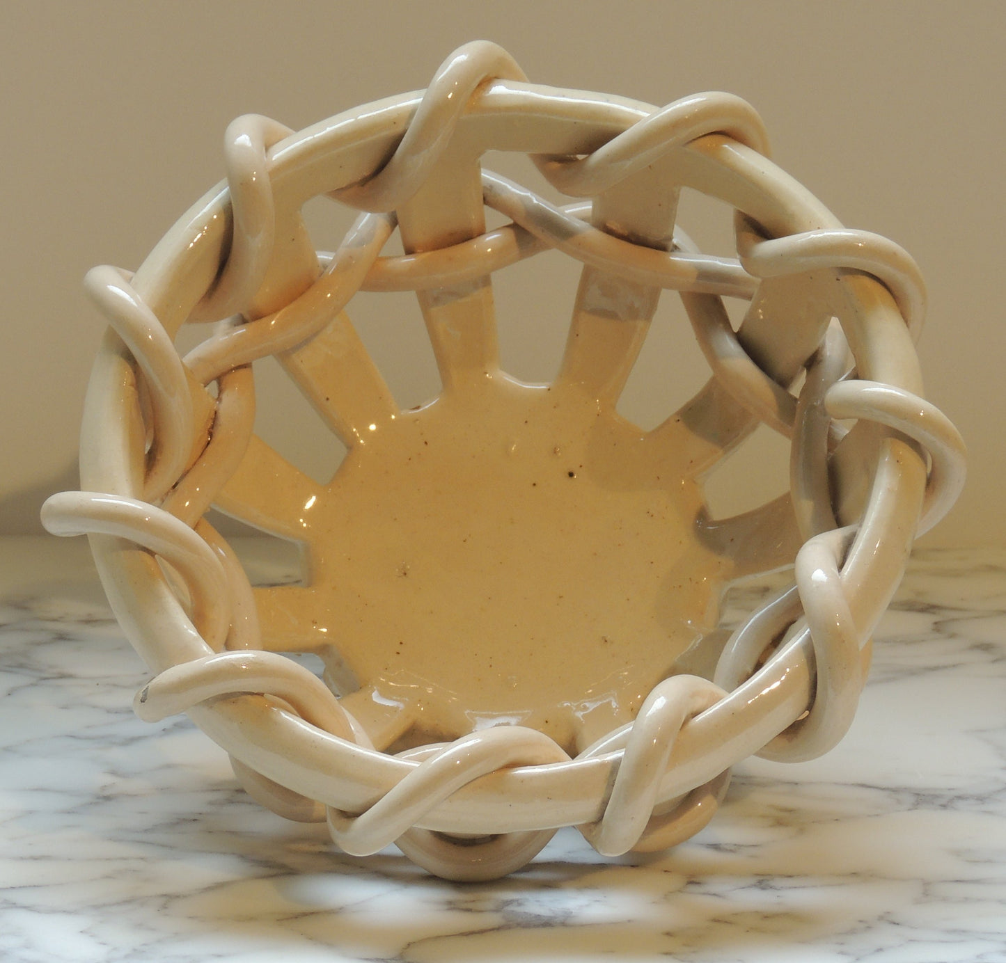 Jerome Massier mid century modern pottery basket