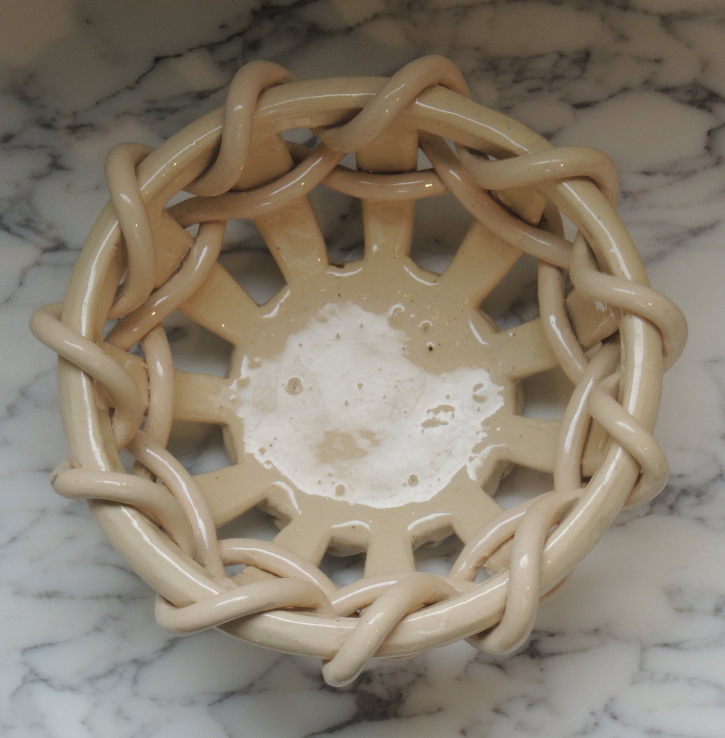 Jerome Massier mid century modern pottery basket